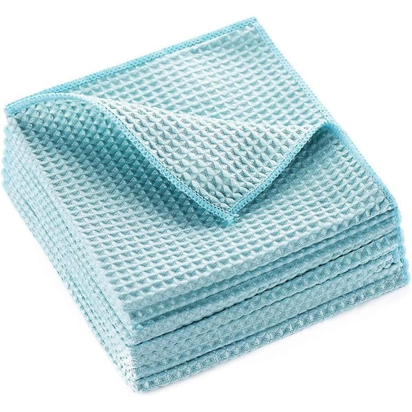 Vevde håndklær, 30x30cm Mikrofiber Waffle Vevde Tørkehåndklær For Bilinteriør, Hjemmekjøkken, Universelle Striefrie Mikrofiber Rengjøringskluter (5stk Li