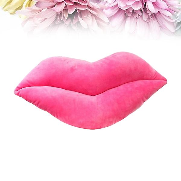 50 cm dekorativ hjemmepude til sofa Sexet store røde læber Par gave Kort plys Pp bomuldsfyldt pude Pink