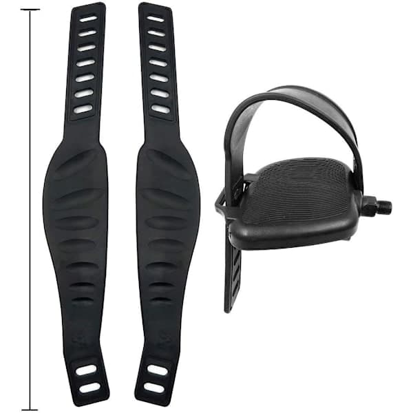 Et par pedalstropper for trimsykkel, brede stropper for trening