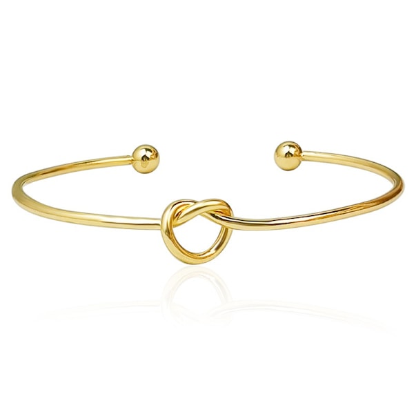 14K Guldpläterade Evighetskärleksknutsarmband för Kvinnor | Guld Armband för Kvinnor