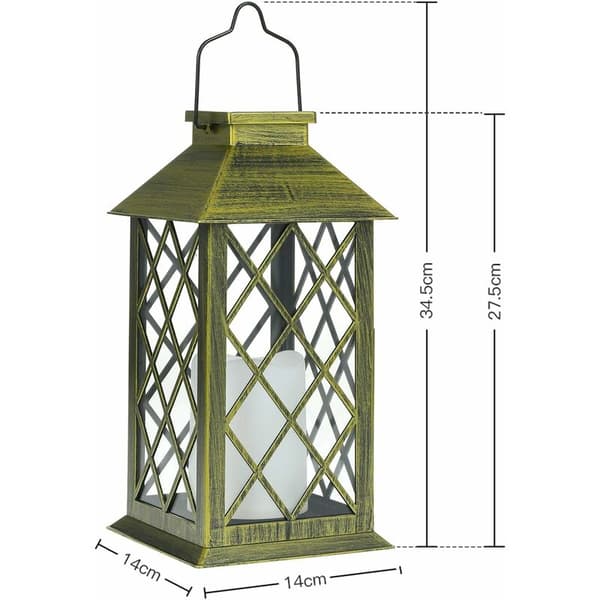 2 stk solcellelamper med lyseffekt. Solcellebelysning for utendørs bruk. Solhagedekorasjon i form av et lys.