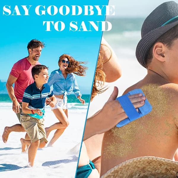 4-pak Strand Sandfjernelsesposer - Talkumfrit Sandfjernelsespulver til Huden, Vigtigt til Ferie & Camping