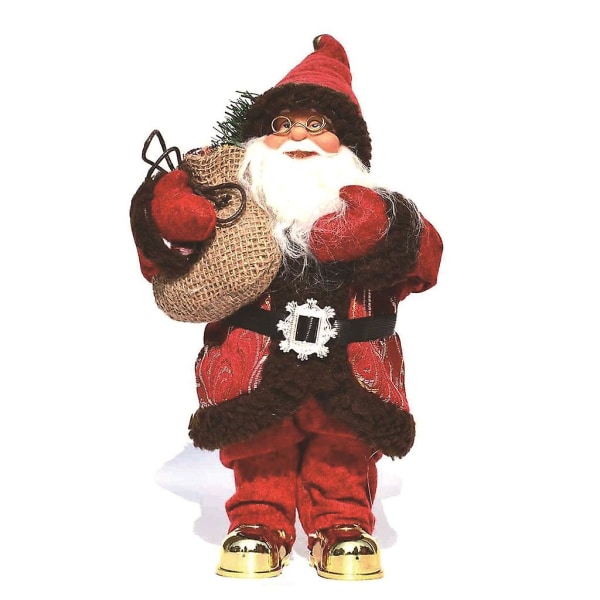 Jultomte Stående Docka Julstaty Leksak Ornament Semesterdekoration