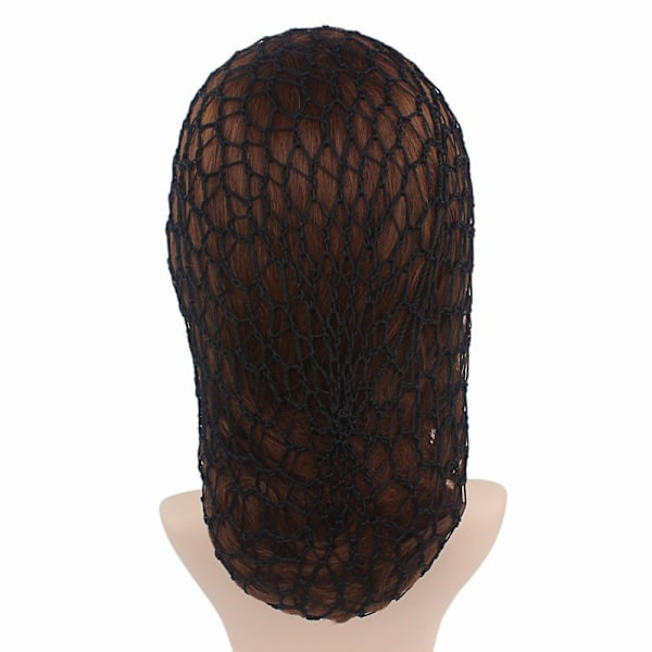 2 stycken Mesh Hair Net Virkade Hårnät Stickad Hatt Virkad Sovhatt - Svart+Röd - Mesh Virkad Hårnät
