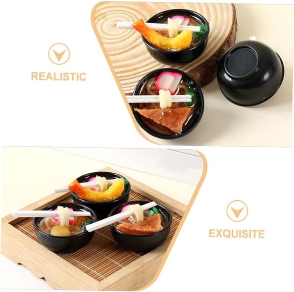 Realistic Artificial Spaghetti Noodles Food Props Set 3pcs Simulation Food Models