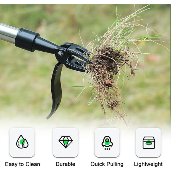 Weeder, Standing Weeding Tool, Long Handle Weeder, Removable Root Remover, Garden Tool with 4 Claws