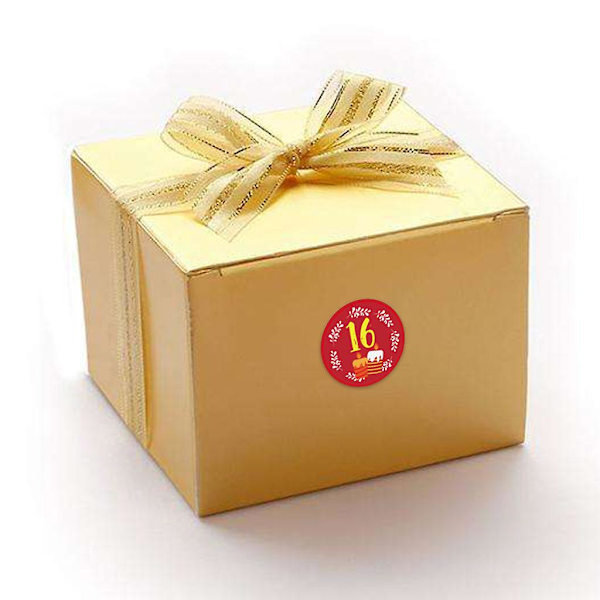 24 Pak Julekalender Stickers til Cookies, Slikposer og Gaveposer - Advent Nummer Etiketter A