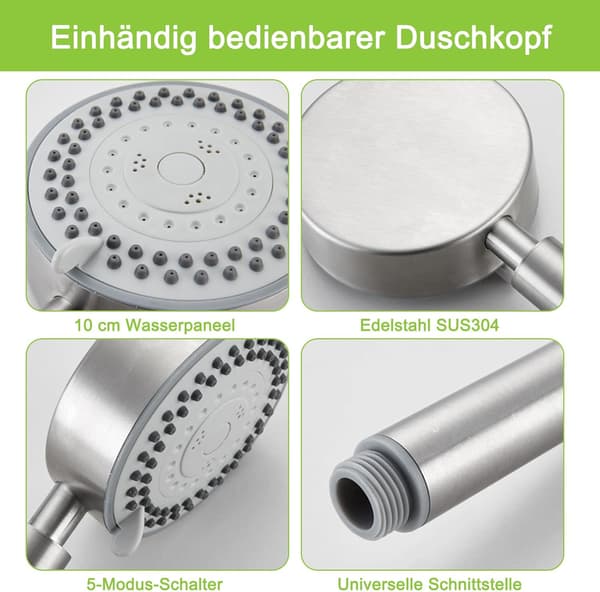 Bruser, håndbruser, SUS304 rustfrit stål bruser, fem niveauer