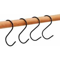 20-pack svarta S-formade krokar