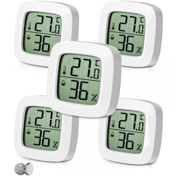 (5 Pieces) Digital Indoor Thermometer Hygrometer, Comfort Level I