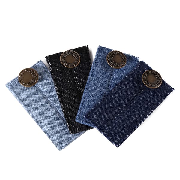 4 stk. Denim Taljeforlængerknapper til Jeans og Nederdele Komfortabel Meta