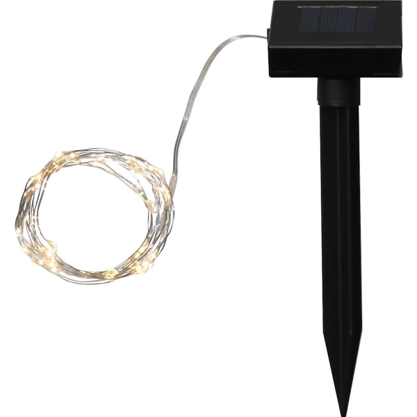 4m 40 LED-strängar Solcellsdrivna Utomhus Mikro LED-Fairy Lights Tråd, Kalla Vit, Varma Vit, Färgglada Dekorationer För Terrass, Trädgård, Sovrum, Jul