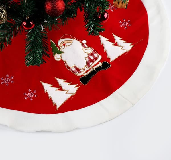 Rundt juletræstæppe juletræsovertræk juletræstæppe