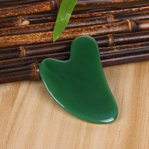 Gua Sha Facial Tool, Natural Jade Stone Guasha Board for SPA Acupuncture Therapy Trigger Point Treatment, Gua Sha Scrapi