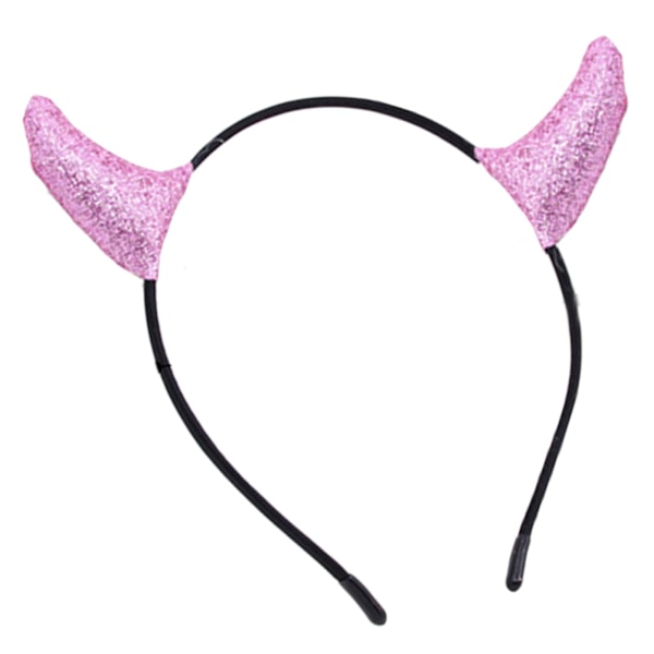 Glitter Djævel Pandebånd Djævel Pandebånd Halloween Hårtilbehør Pandebånd Pink
