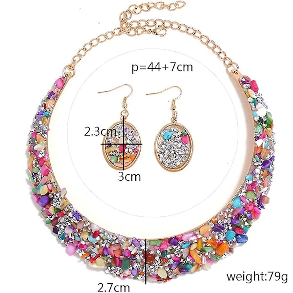 Rhinestone-kaulakoru Kultametalli Naisille Statement-kaulaukset Korut Asusteet Sarjat