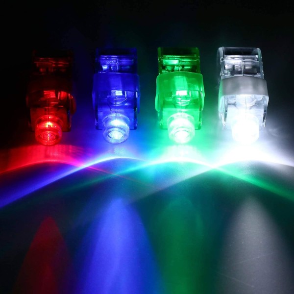 100 Pack Led Finger Lights - Blinking Light Up Rings Bulk Party Favors | Glow In The Dark Festutstyr for barn og voksne