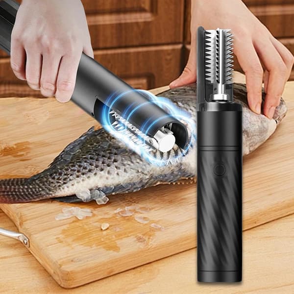 Electric Fish Scaler, Powerful Professional Cleaning Tool, Waterproof, for Restaurants and Chefs, White