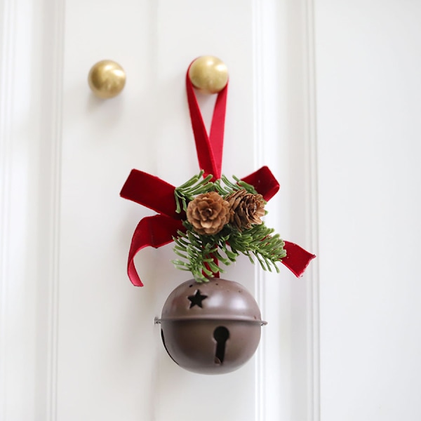 5 st julbellsmycken Julgran Hängande Dekorationer Metall Jingle Bells Julgran Hängande Smycke för Semester