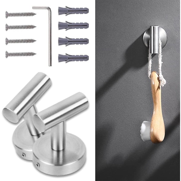Badrums krokar Väggkrokar Rostfritt Stål Handdukskrok Krokar Tung Duty Stick On Krokar Handduk Rock Krok För Hängande Rock Hatt Handduk Rock Krok Rack Vägg Mo
