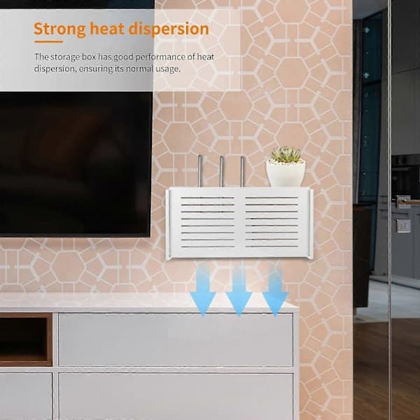 Wifi Router Storage Box Wall Mounted Wireless Panel Shelf Junction Box Bracket Cable Organizer Home Decor