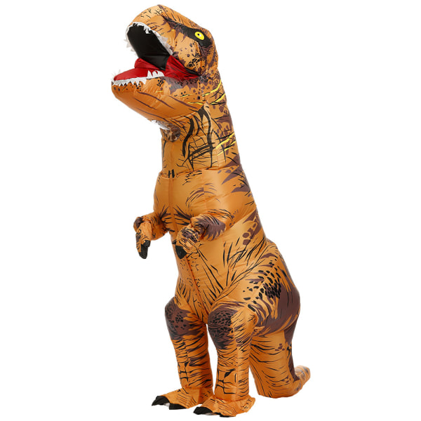 Uppblåsbar dinosauriekostym för vuxna barn, festkläder