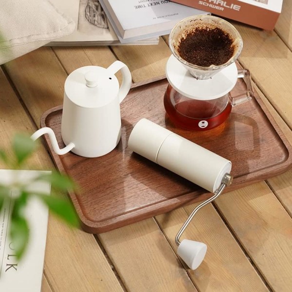 Håndkværn med CNC Rustfrit Stål Konisk Kværn, Intern Justerbar Indstilling, Dobbelt Lejepositionering, French Press Kaffe til
