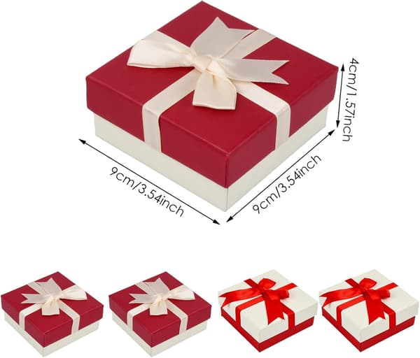 Cardboard Jewelry Boxes, 9*9*4cm Jewelry Packaging Gift Boxes, Small Square Gift Boxes