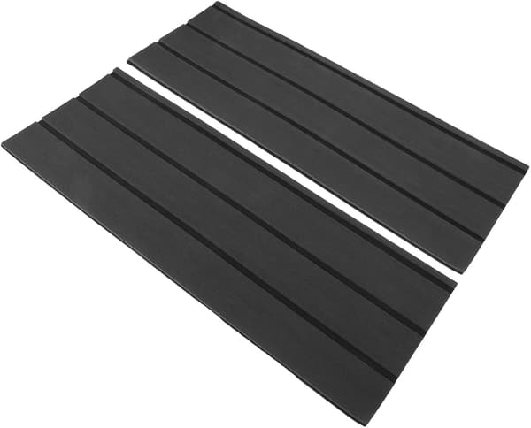 RV Step Covers 2pcs Non-Slip Stair Mat with Self-Adhesive Backing Dark Grey and Black Trailer Step Mats