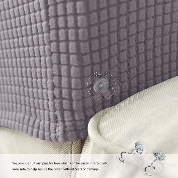 Set med 2 Jacquard Stretch Soffa Armstöd Armstödsskydd Halksäkra Möbelskydd Armstödsskydd för Soffa Recliner Lavendelgrå Lavender Gray