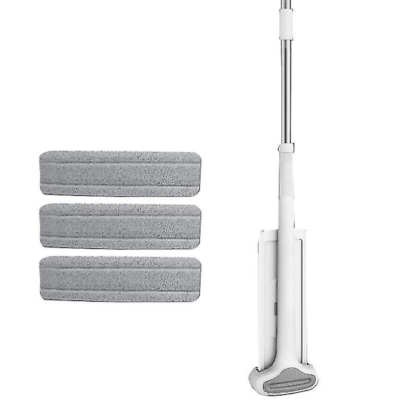 Magic Squeeze - Tasainen Leikkaava Mop, Kädet Vapaat Pesu, Yhteensopiva Kotikeittiön Lattioiden Puhdistukseen, 3 -kuituinen Vaihto