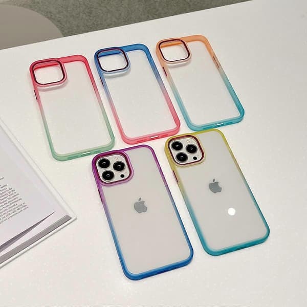 For iPhone 13 Pro Case Design, [No Yellowing] Shockproof Protective Case Ultra-Thin Case, Purple+Blue