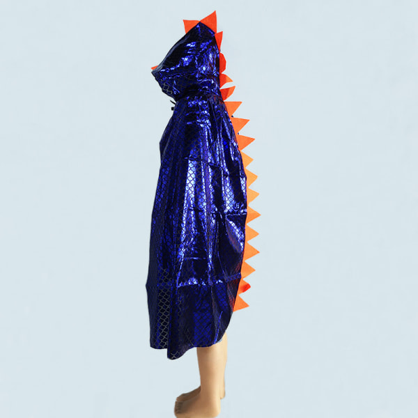 Kids Halloween Dinosaur Cape Cloak Glossy Cosplay Costume Dragon hettekappe110*90cm