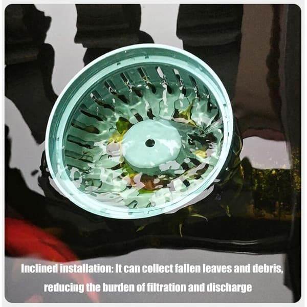 Large Pond Inlet Filter, Protective Cover to Prevent Fish from Entering Aquarium, Drainage Fitting