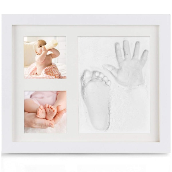 Baby-håndavtrykk-fotavtrykk leirefotavtrykksett for nyfødte og småbarn, personlig minnesmerke til babygave, jente, dekorasjon til barnehagen, unikt minnesmerke