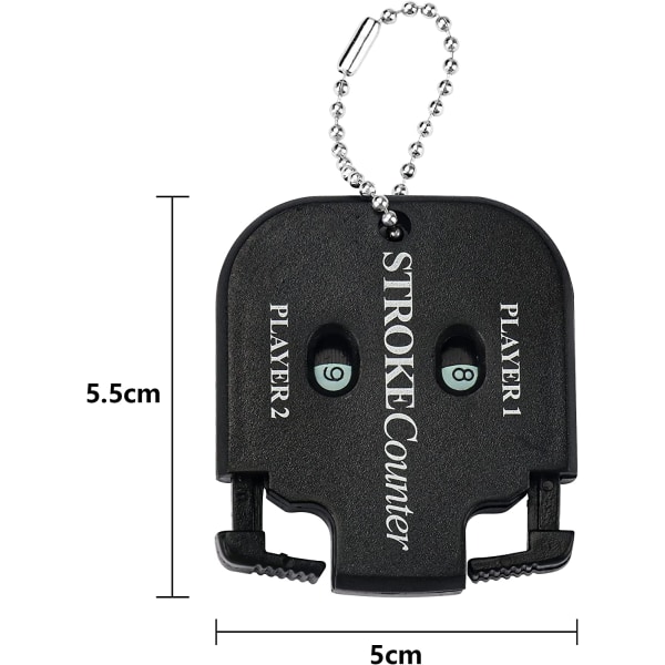 Mini Score Counter Golf Slag Putt Tally Keeper Nummer med Nøglering (Pakke med 2)