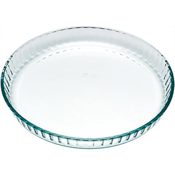 Glass Pie Dish - 1 Piece - Borosilicate Glass - Thermal Shock Resistant - Microwave Safe - 2