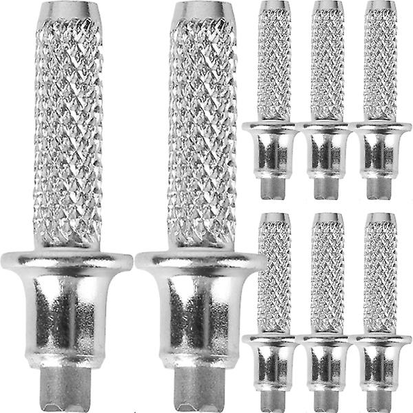 8pcs Cane Tip Tungsten Steel Hiking Trekking Pole Tip Walking Cane FootSilver3.1x0.5x0.5cm