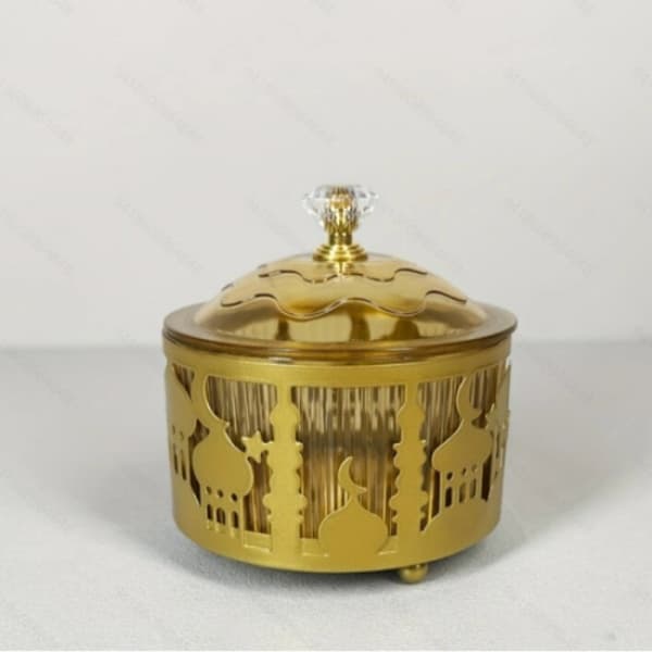 Ramadan Madbakke Eid Snacks Opbevaringsbakke GULD B B Guld B-B