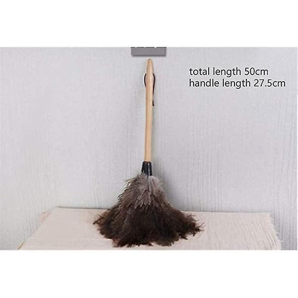 Fjerduster til hjem og kontor - Naturlig strudsefjer, 32 cm