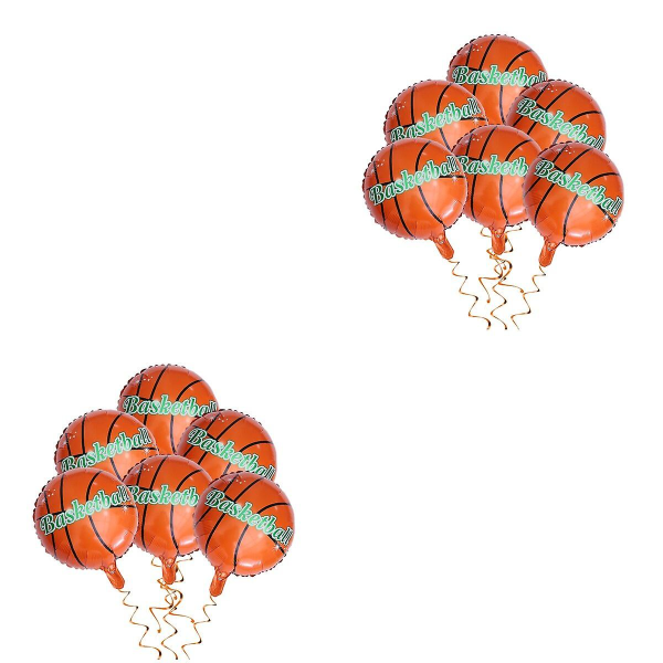 18 stk 18 tommers basketball-ballonger i aluminiumfolie, dekorative ballonger 12 pcs 6pcs