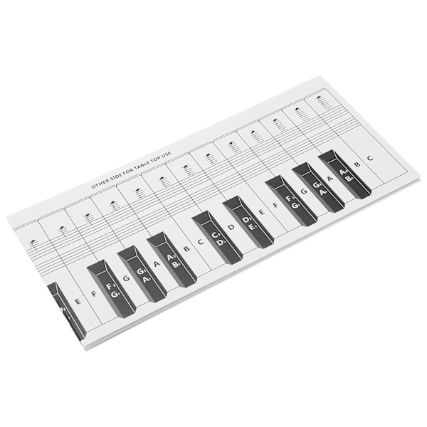 Portable Piano Keyboard Note Chart 88 Keys Practice Comparison Table Coated Paper