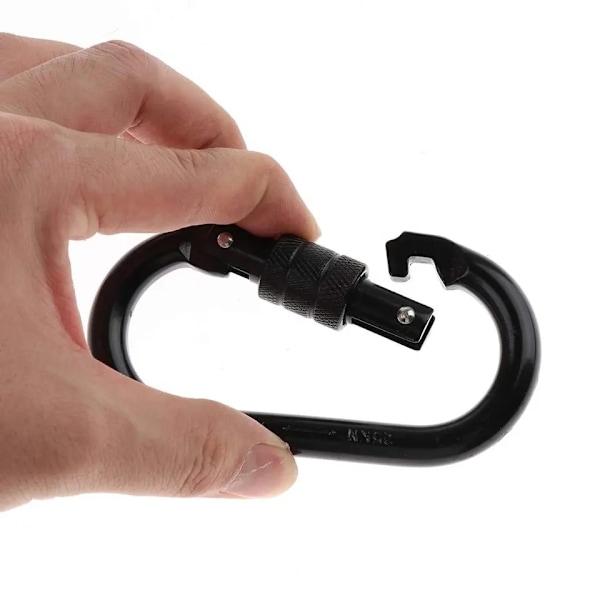 Sports Clips, Klätterkarbin (25kn=5600lbs), Robust Karbinhake, Multifunktionell för Riggning, Rep, Hängmattor (2-pack)