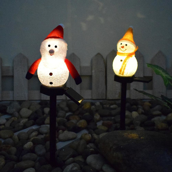 LED Solcelled Hagelyssett med 3 Lys - Julenisse Hagepynt