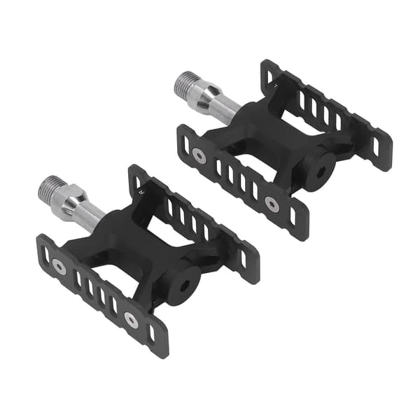 Cykelpedaler Rustfri Skridsikre Lette DU-Leje Cykel Flade Pedaler til Folde Mountainbikes 1 Par Sort