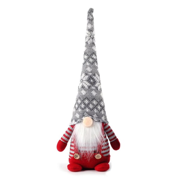 Pitkä jouluhattu Ruotsalainen tonttu Joulupukki Pehmolelunukke Ornamentti Lomakodin Juhlasisustus JoululahjatHarmaa hattu