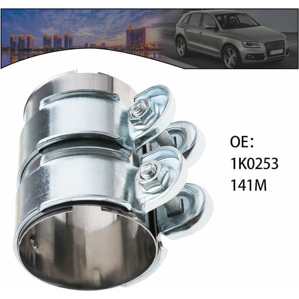 1 pc Exhaust Pipe Guard, Muffler, Double Clamp, Pipe Connector, 1