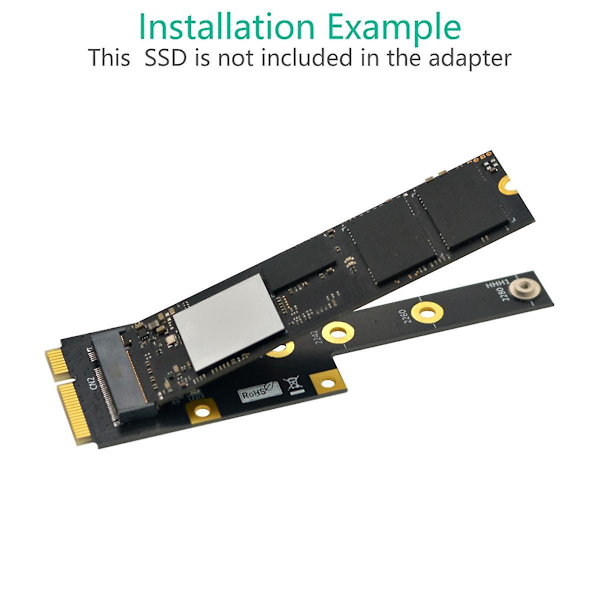 Mini PCI-E - M.2 M -avainsovitin Mini PCIExpress - NVME SSD -muunnin Korotuskortti Laajennuskortti 2230 2242 2260 2280:lle