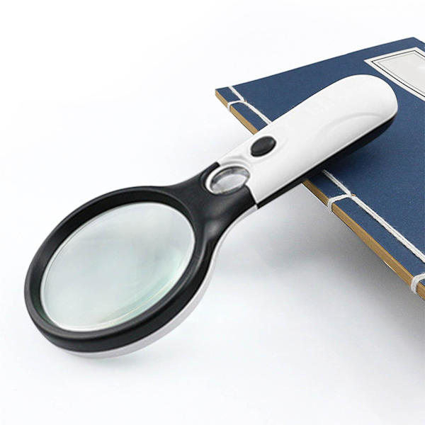 LED-lys Håndholdt Forstørrelsesglas Lupe Observationsboks Med Skala Inspektionsfrimærker C B
