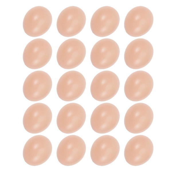 20 st konstgjorda kycklingägg för barn DIY påskägg plast äggformar falska ägg Köttfärg 205.5X5.5